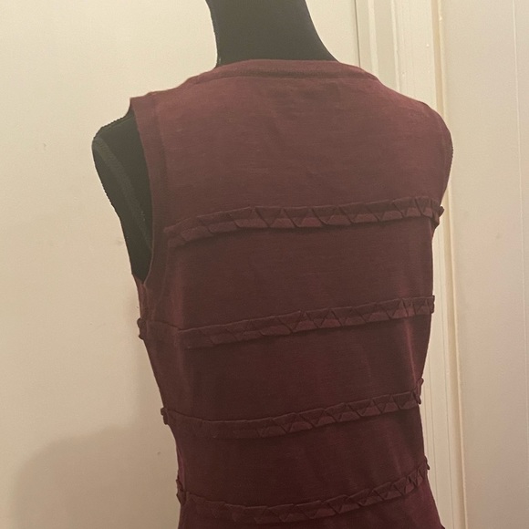 NWOT Calvin Klein Burgundy Sleeveless Sweater Dress, Size M - Picture 4 of 7